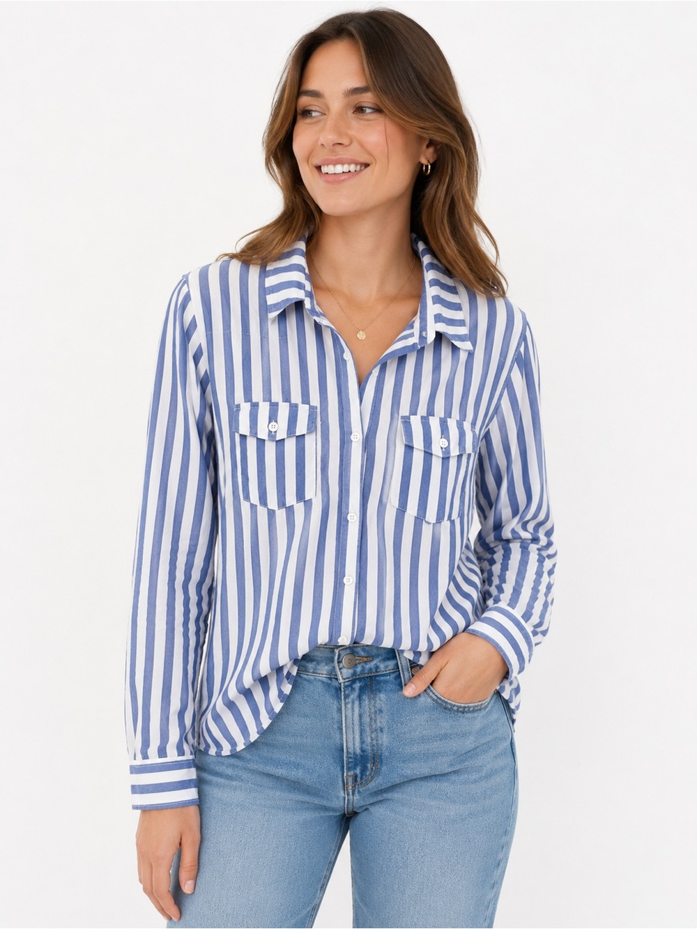 The Nu Vintage Blue & White Striped Shirt
